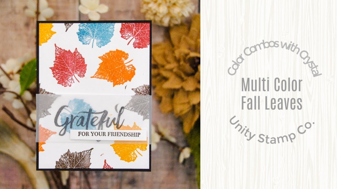 Stamping Multi Color Leaves with ONE stamp | Color Combos with Crystal ...