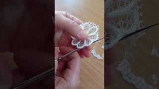Şiş dantel yapımı #knitting#dantelmodeli#örgü#hanmade#crochet#keşfetteyiz 