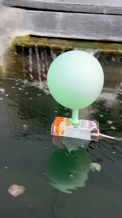 Balloon powered ship #ship #balloon #diy #craft #creation