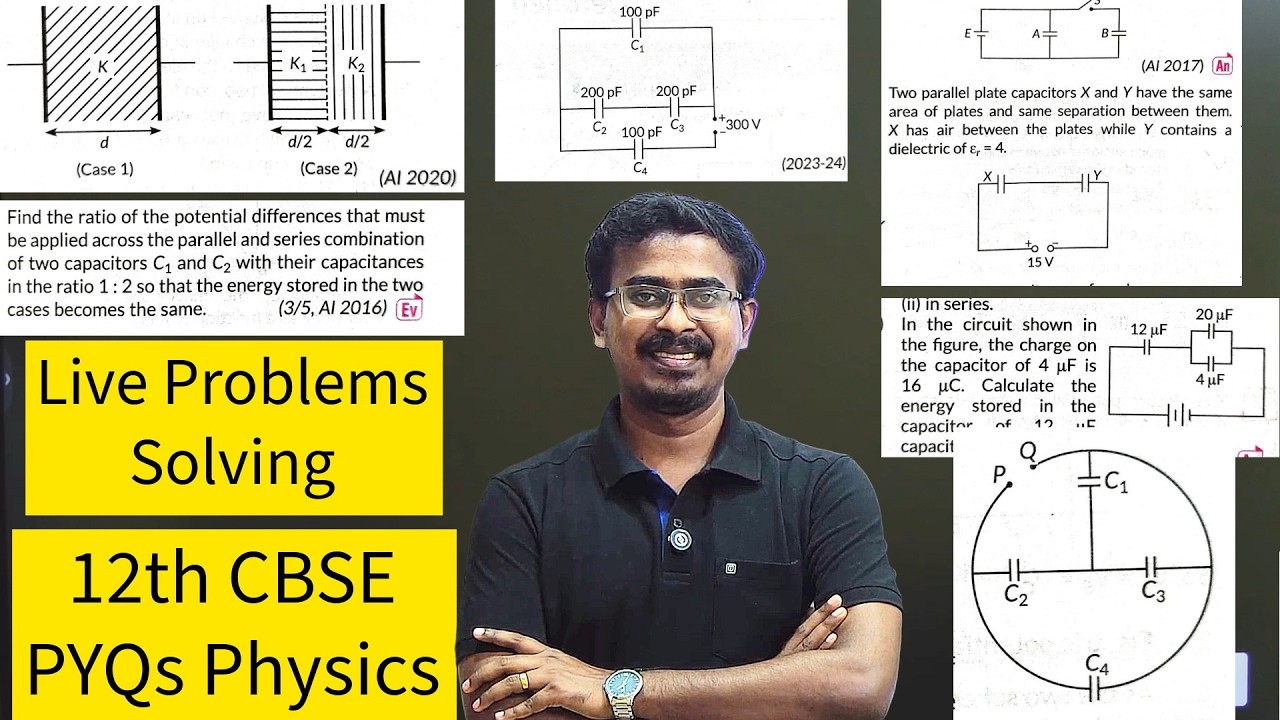 🔴 #9 CH 2 Electric potential and capacitance BOARD EXAM PYQs QUESTIONS Physics |  CBSE Class 12