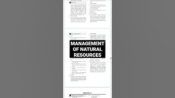 NOTES CLASS 10  SCIENCE MANAGEMENT OF NATURAL RESOURCES