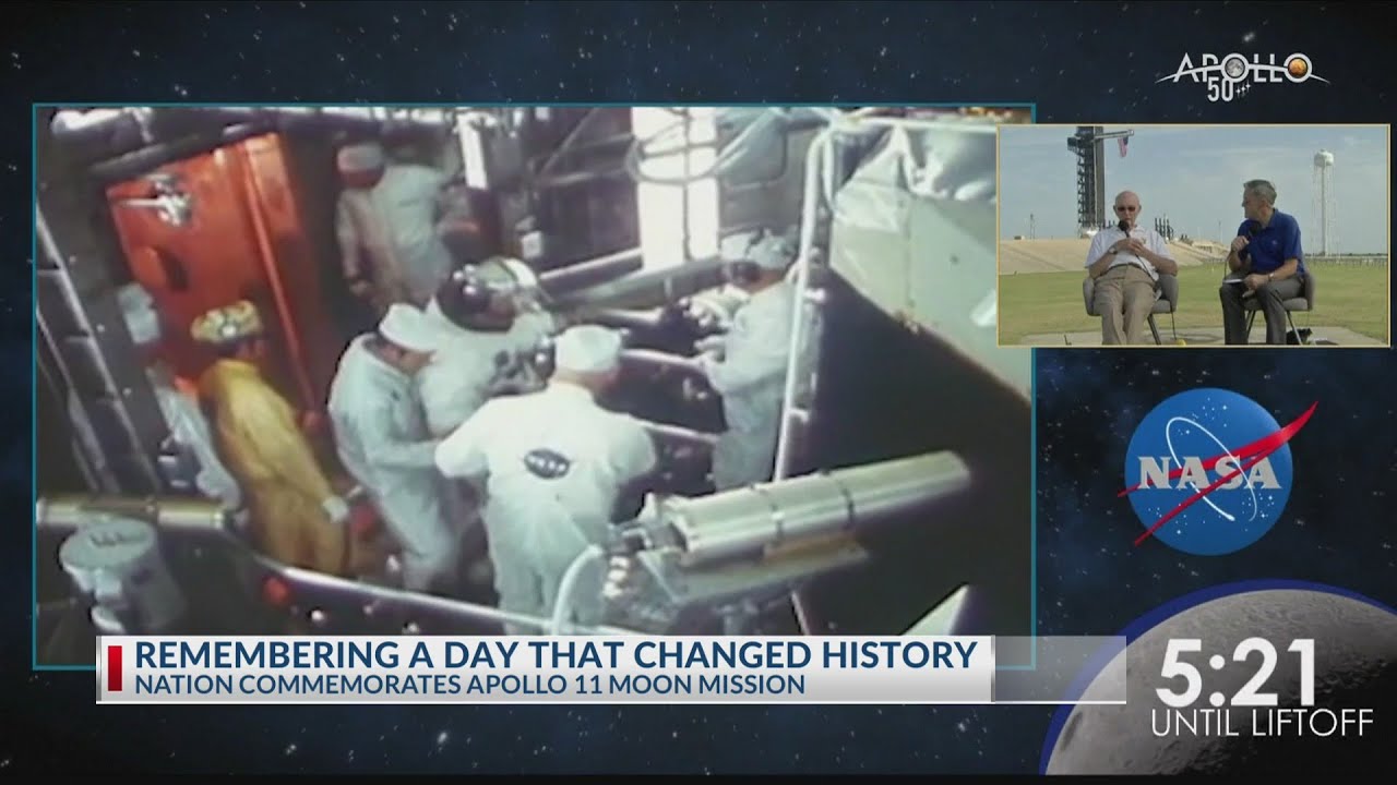 Apollo 11 astronaut returns to launch pad 50 years later - YouTube