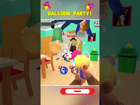 Tricky Monkey: House Prankster - BALLOON PARTY IN HOUSE! - FUNNY WEAPON😂🤣 #shorts