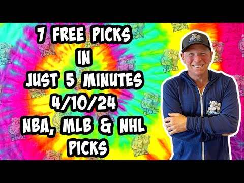 NBA, MLB, NHL Best Bets for Today Picks & Predictions Wednesday 4 10 24 | 7 Picks in 5 Minutes