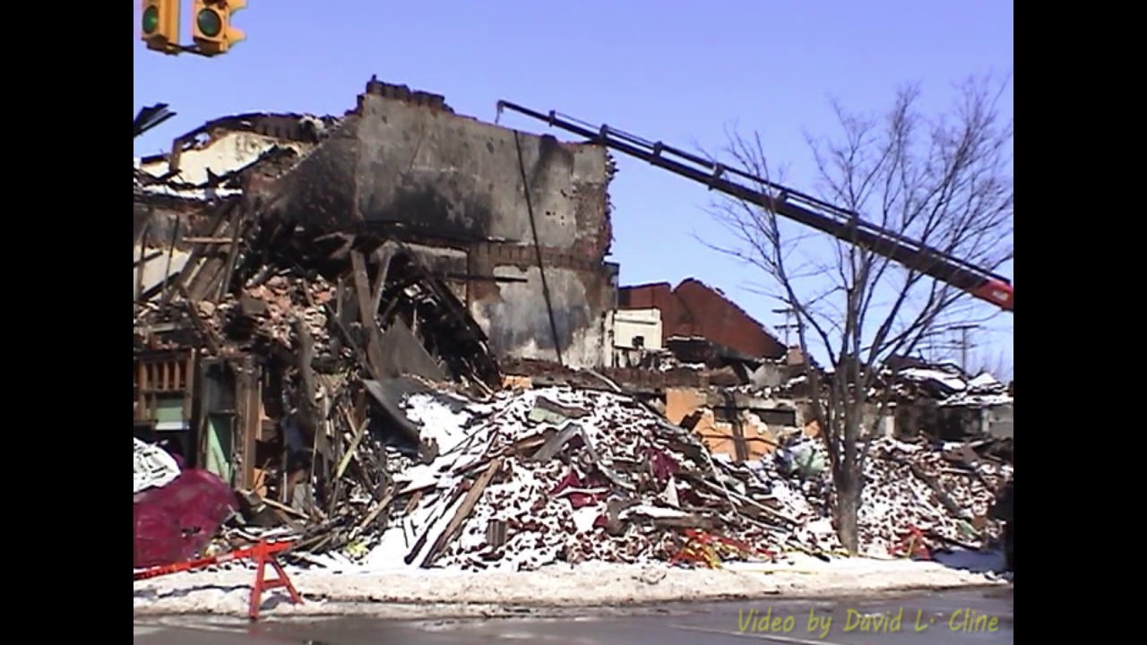 Fostoria Ohio Downtown Building Demolition from 2008 YouTube