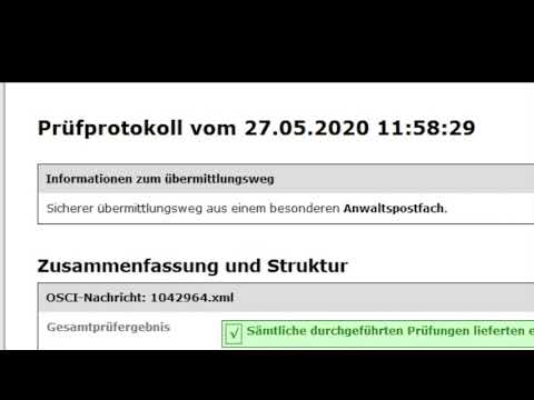 Eingangsbestätigung, Prüf- und Übermittlungsprotokoll im beA - so funktioniert's