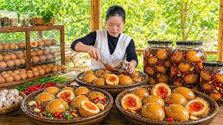 The Process of Making Authentic Korean-Style Marinated Eggs – For Cooking and Selling at the Market