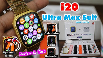 i20 Ultra Max Suit Smart Watch 10 in 1 Review Setting | 2.3 Display BT Calling | Wireless Charging
