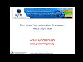 Software Testing Training | Five Ideas Your Automation Framework Needs Right Now