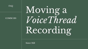 Moving a VoiceThread Recording