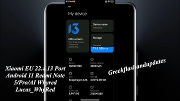 Xiaomi EU 22.4.13 Port Android 11 Redmi Note 5/Pro/AI Whyred