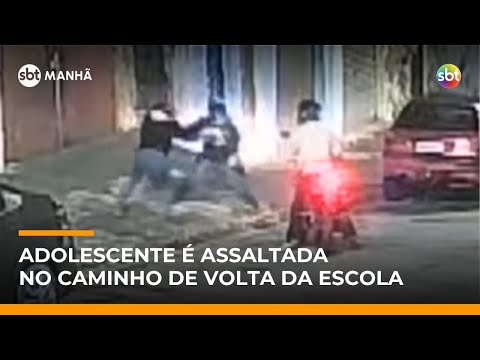 Video jovem-reage-a-assalto-para-proteger-mochila-com-materiais-escolares-sbt-manha