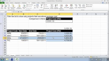 Excel 2010 Computed Criteria AdvancedFilter