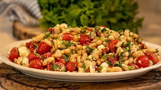 Mediterranean White Bean Feta Salad