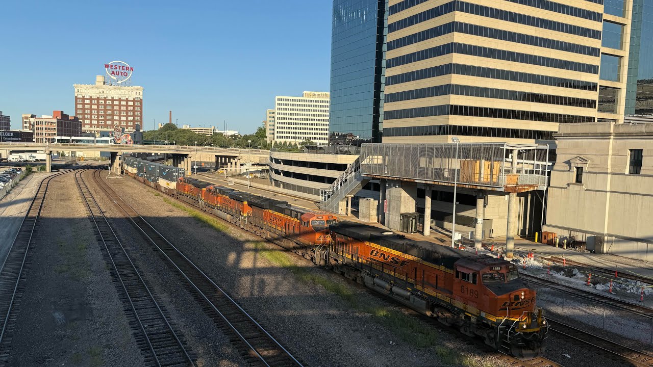 Rail  way BNSF 8188 Military Vehicle Train South, D St. Railroad