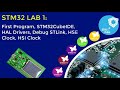 001 Primer Programa Debug STLink HSE HSI STM32CUBEIDE HAL DRIVERS STM32