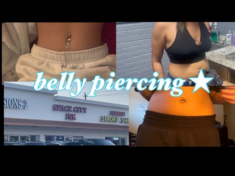 FINALLY re-piercing my belly piercing 😌🙏🏽 #piercing #vlog