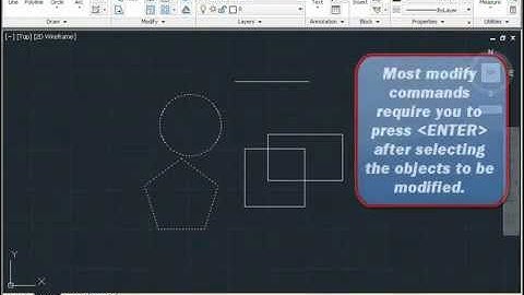 AutoCAD 2012- Move,Copy,Rotate, & Mirror Commands