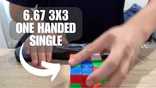 6.67 3x3 One Handed PB single