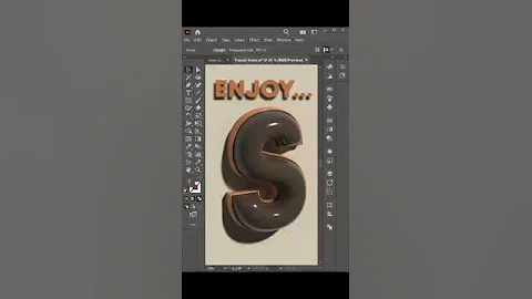 The Viral Inflated 3D Text Effect - Illustrator 2025 Tutorial#Shorts