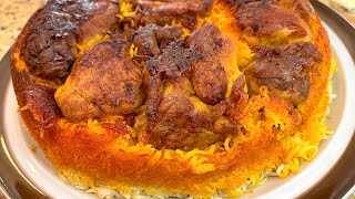 Crispy Chicken With Rice tahandaz Morgh  Cooking With Yousef