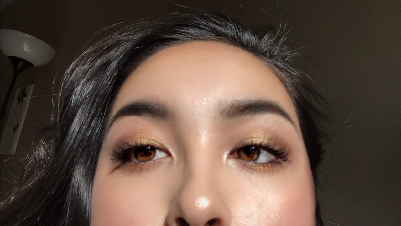 Golden  Hour Makeup  GLOWY  and GOLD  Eyeshadow Tutorial for 