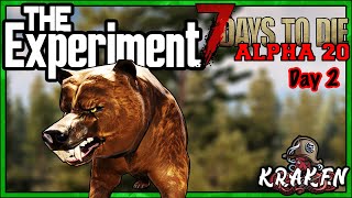 7 Days To Die Alpha 20 THE EXPERIMENT DAY 2 Gameplay
