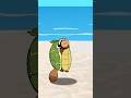 甲羅に入ると鉄壁の守りの亀タヌキ #cartoon #animation #tomandjerry #turtleshell