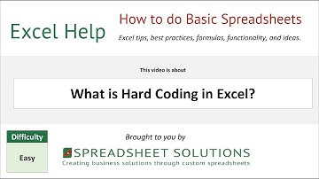 What is Hard Coding in Excel