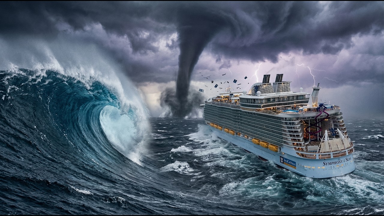 Tornado SLAMS Royal Caribbean’s Symphony of the Seas — Mega Tsunami Aftermath | AI VFX
