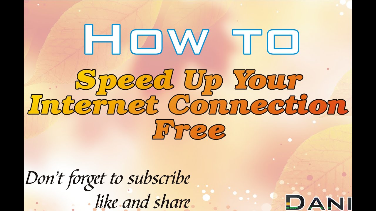 Speed Up internet connection - YouTube