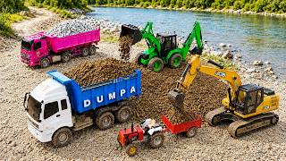Jcb tractor video | JCB 3DX Fully Loading White Stone Mud Tata Truck 2518 | tractor gadi