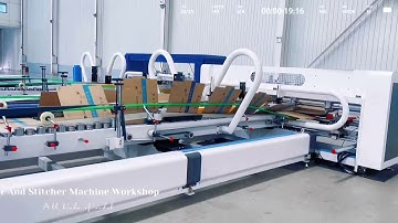 Automatic Carton Folding And Gluing Machine Corrugated Carton Box Folder And Gluer Machine