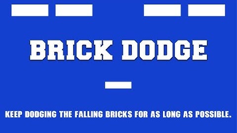 Brick Dodge Unity3D Game Project