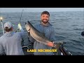 LAKE MICHIGAN FISHING - HUGE SALMON & 30 inch WALLEYE - Sturgeon Bay, WI - July 2025
