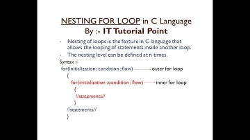 Nesting For-Loop in C Language(Hindi) || Nesting of For Loop with pattern programming