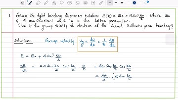 Problem4: JEST 2015: Solid State Physics
