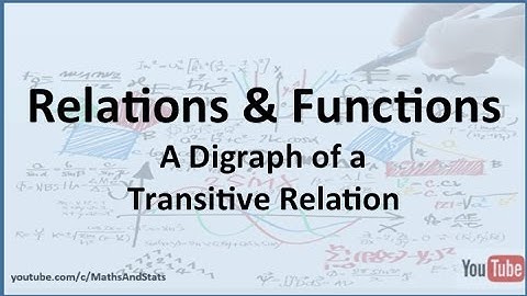 Relations and Functions: A Digraph of a Transitive Relation