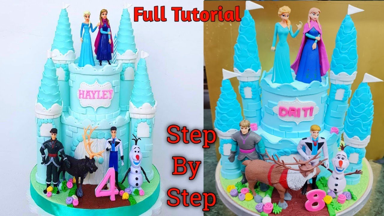 How To Make Castle Cake | Frozen Princess Castle Theme Cake | How To Make Castle Cake | Disney Cake