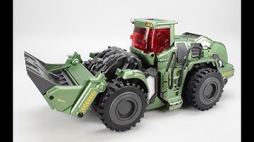 大力神继续卷起来！变形金刚DST梦星大力神铲土机DST02 001 SHOVELFIGHTER玩具开箱