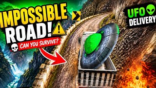 Impossible Mountain Road Truck Challenge 😱 | Alien UFO Delivery Game screenshot 3