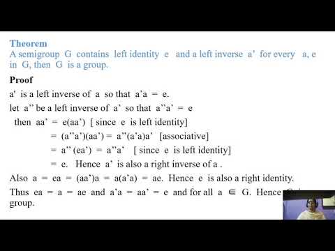 Module3 - UG- Abstract Algebra- equivalent definition of a group - YouTube