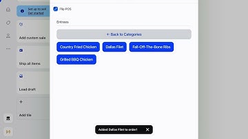 Add Items to Order, Send Items to POS Cart - Quick Serve - Flip POS