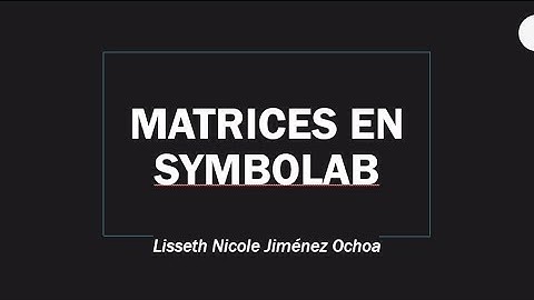 Ejemplo de matriz para usar la plataforma symbolab