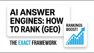 How to Optimize Your Website for AI Answer Engines | The Exact Framework to Rank in AI Search (GEO)