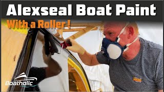 PAINTING our BOAT with ALEXSEAL using a ROLLER  EP.74