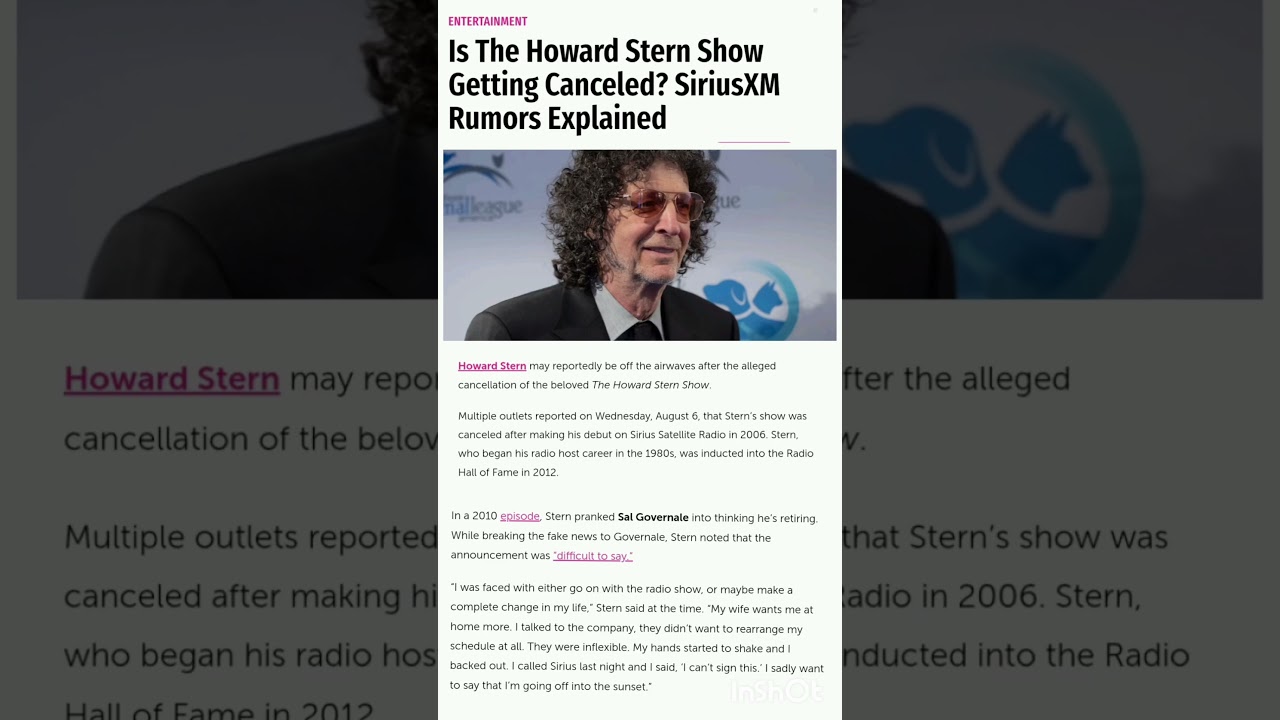 Howard Stern, the radio host, at a SiriusXM event.