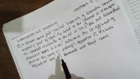 LUBRICATION AND BEARING PROBLEM-1 DME-2