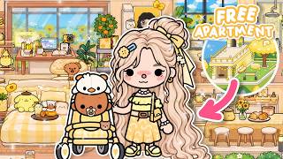 I Built a FREE Yellow Aesthetic Apartment! 💛 | Toca Boca World