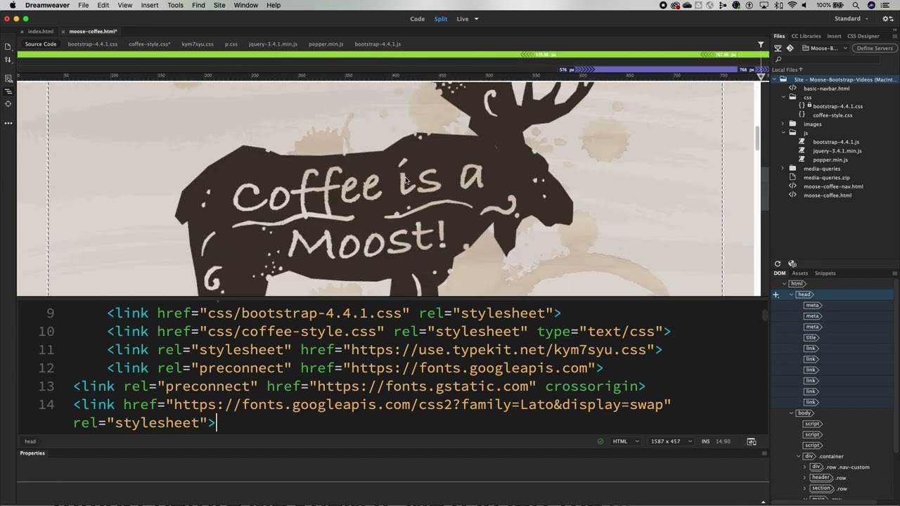 Using Google Fonts for Web Design (Dreamweaver)